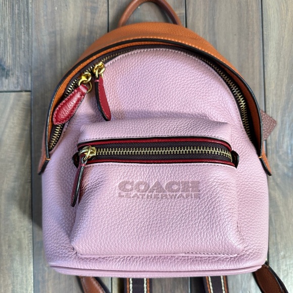 Coach charter backpack 18in in color block - Picture 1 of 5